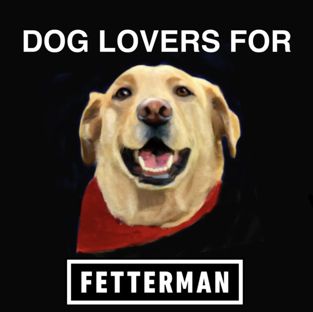 Where are the dog lovers??? 🥰

Buy our latest sticker + help keep #PuppyKiller Dr. Oz out of the US Senate: fetterman.co/3UZEagS