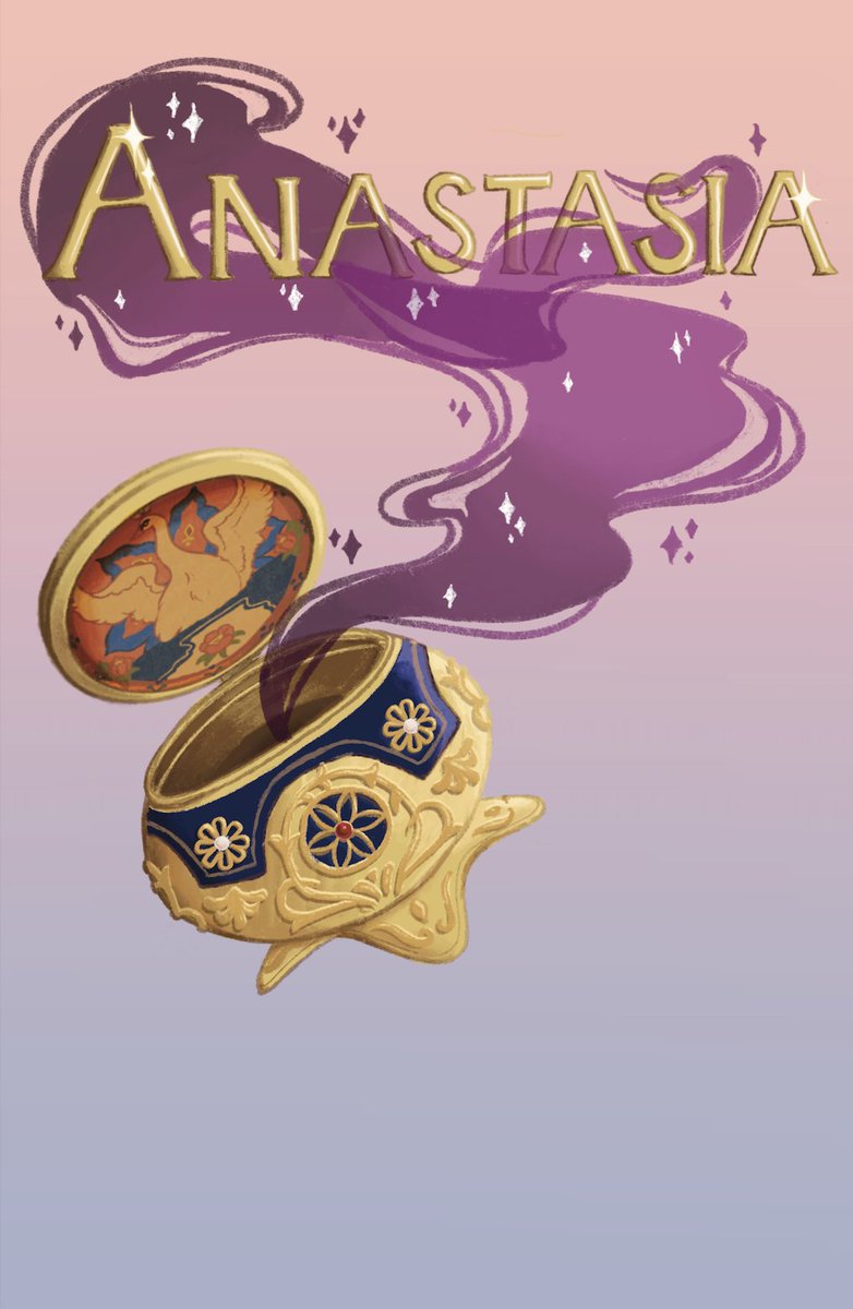 Sneak peek of the promo artwork (without show info) for the SHS fall musical "Anastasia!" Amazing stuff from Liona Rocca ('23), Reagan Seaton ('22), &amp; Hattie Droll ('23). 
#SolonStrong #TheArtsMatter #StudioLife