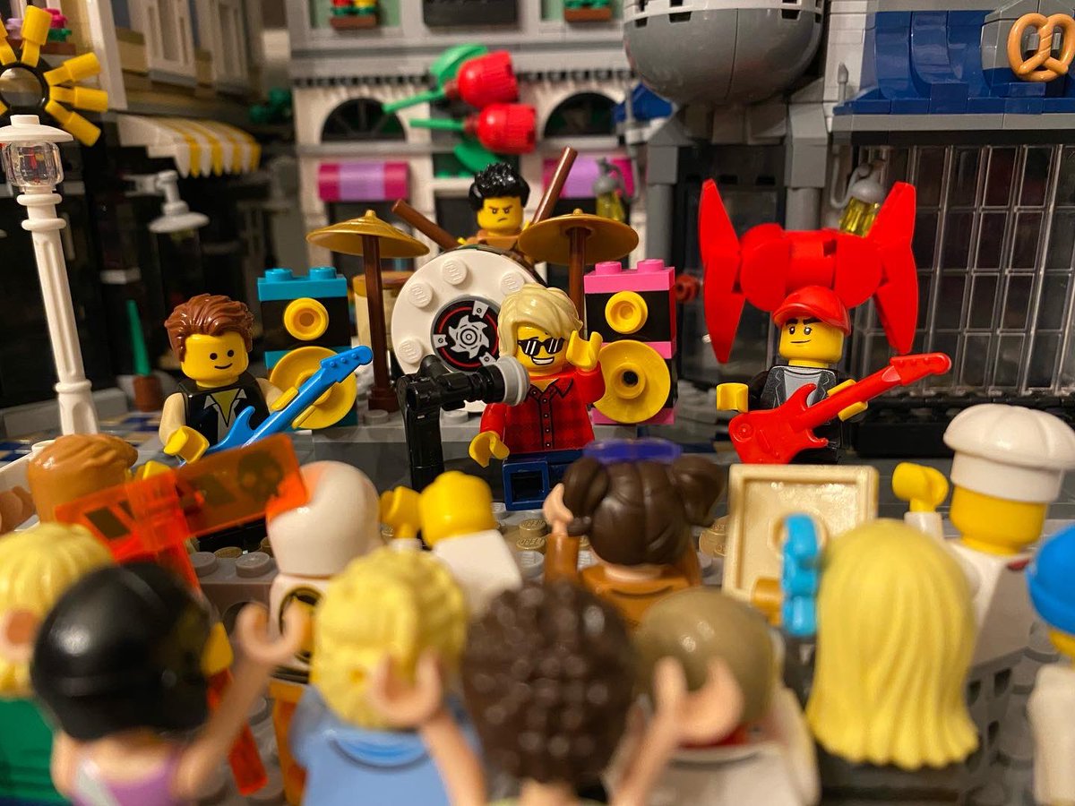 almostmondayray's tweet photo. almost almost monday is celebrating the almost monday midnight drop of “cough drops” with their own mini-concert as almost’ “drops” almost drops!!! @ALMOSTMONDAYY @sweetiedaws @lukefabry @coleclisby @RafaTheDrummerr @LEGO_Group #almostmonday #lego #almostalmostmonday #coughdrops https://t.co/RMH0zYfEkC