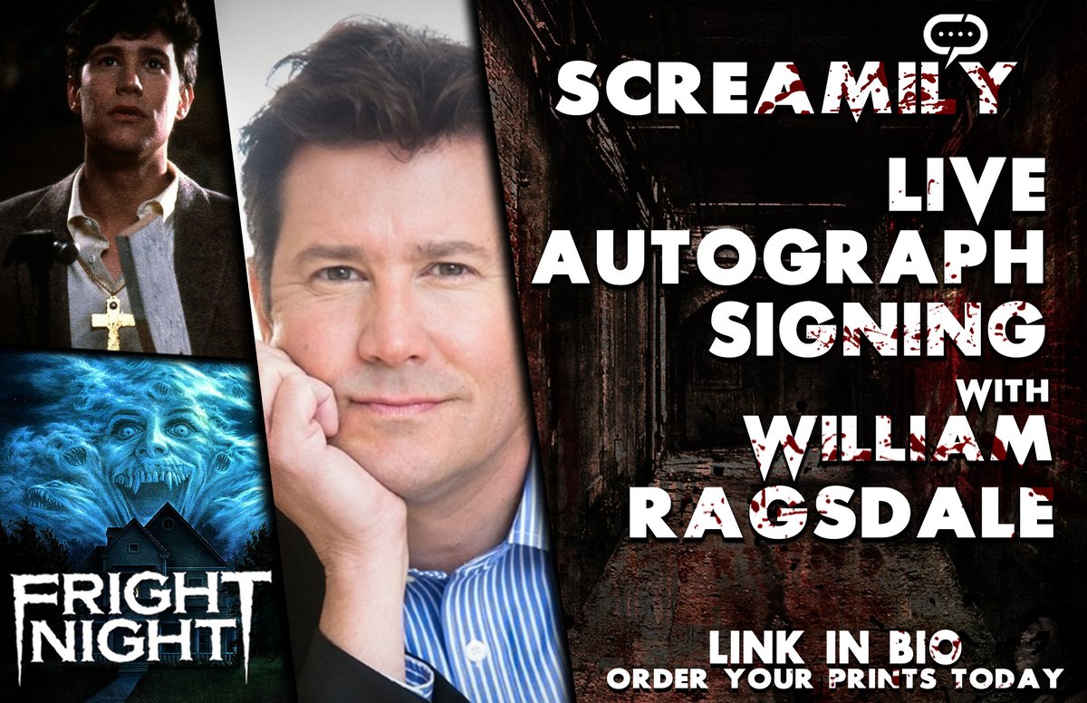 StreamilyLive's tweet photo. Streamily Presents SCREAMILY!
October 16 - Nick King, @Sanchezonthemic Stephen Geoffreys, @killryan111 @andregower William Ragsdale, Denise Crosby & Jodelle Ferland will be signing LIVE!
Order your prints today- https://t.co/GksbR0NupF!
#Screamily #Streamily #Halloween https://t.co/ioOzzp0VDn