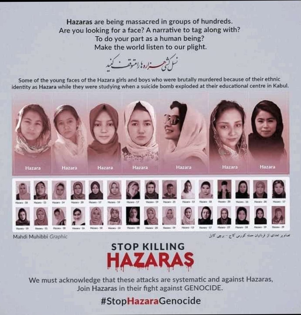 danesh8080's tweet image. You don't need to be Hazara to stand up for Hazara people. You just need to be human.
Please join to this Campaign and be part of our voice for humanity.
#StopHazaraGenocide