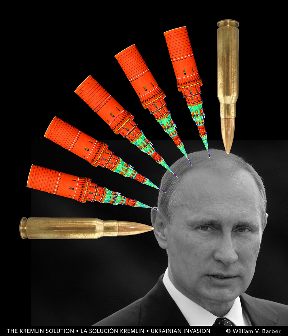 williamvbarber's tweet photo. The Kremlin solution • La solución Kremlin • Ukranian invasion
#Dictadura #DictaduraComunista #3ª Guerra mundial #RusiavsUcrania #PutinWarCriminal #Zelensky #muerte #tirania #Resistencia #DDHH #ukraineinvasion #UkraineRussiaWar #VladimirPutin https://t.co/xSiBk4ZWNo