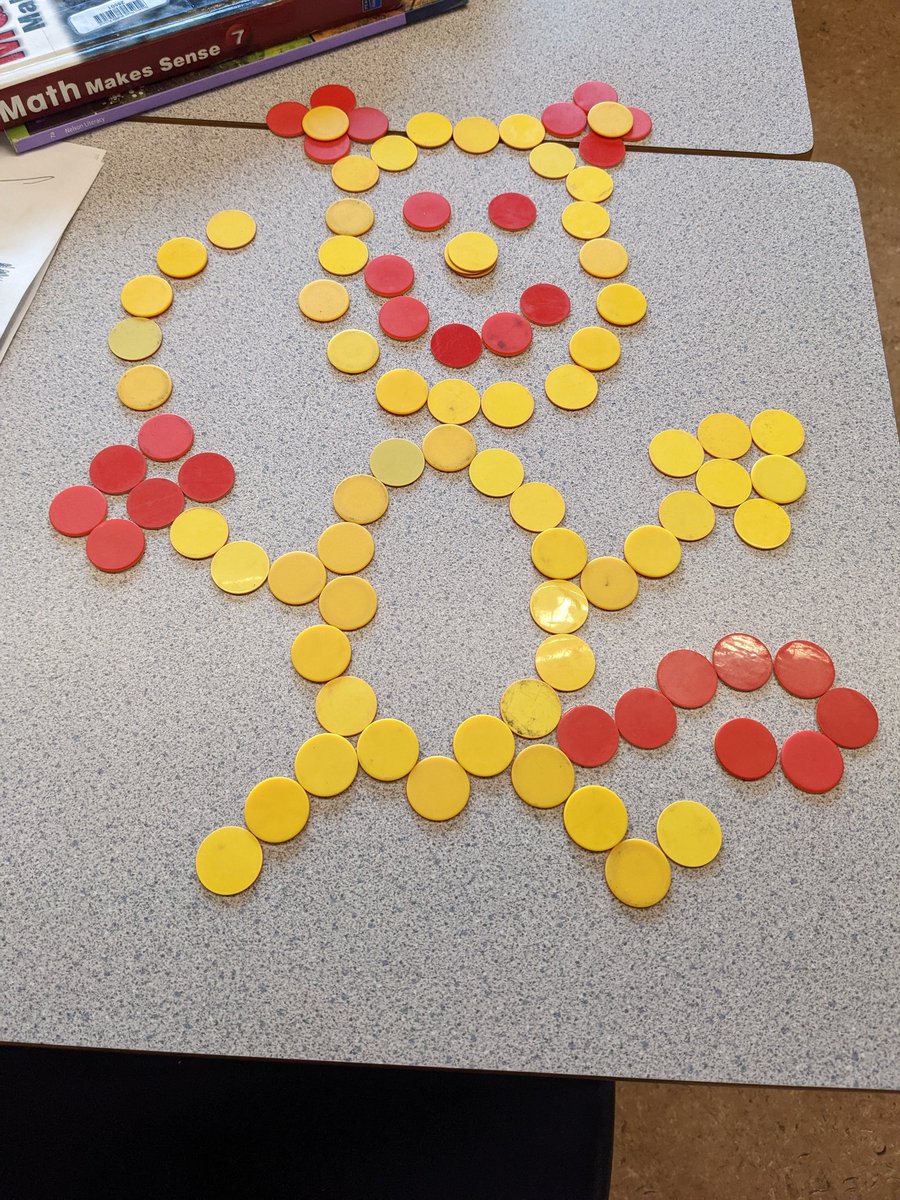 mrdemedeiros's tweet photo. Started my integer unit. Kids asked to make a picture.  Who can't resist playing with integer chips during the first lesson?  #sd61learn https://t.co/kFbs6idaAN