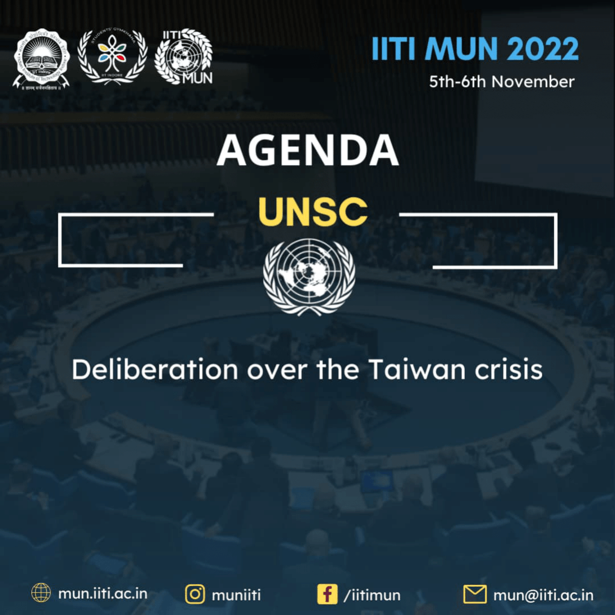 mun_iiti's tweet photo. UNSC- United Nations Security Council. 
The council has the primary responsibility for the maintenance of international peace and security. 

So here we present you the committee UNSC. 
Be a part of the story!! 
Register now! 
Link 🔗:https://t.co/TOvNX8VJZp
#mun #iit https://t.co/cqr9CfiwHG