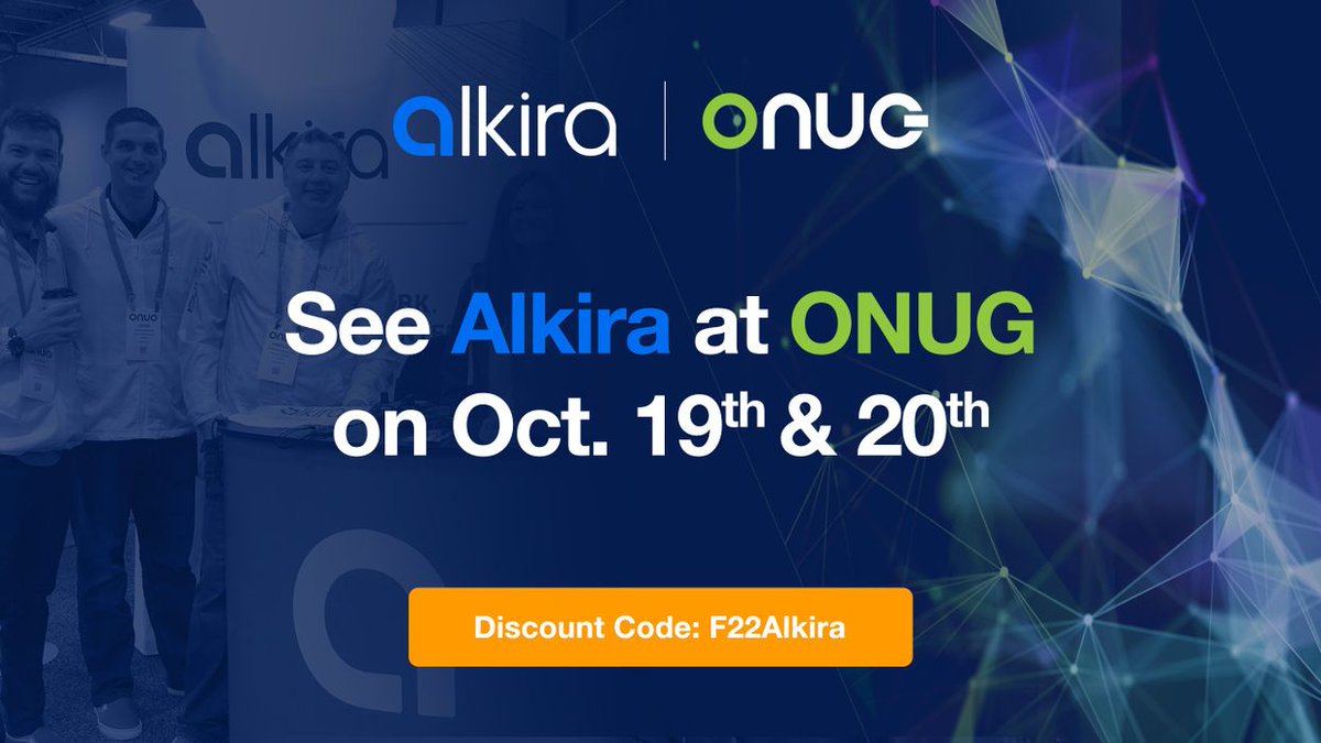 #TechTuesday Alert! 👉 Will you be joining us in NYC this month for <a href="/ONUG_/">ONUG</a> Fall? Register now with our discount code for 20% off admission! We can't wait to see you there!

lnkd.in/e8zzmDCz