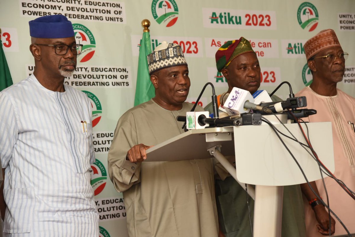 LemaNafiu's tweet photo. We’ll Start Campaign Monday...

The DG of the @OfficialPDPNig, Presidential Campaign Council (PCC), @AWTambuwal on Wednesday disclosed that arrangements have been completed for the commencement of the 2023 campaign of the party and its presidential candidate, @atiku Abubakar. https://t.co/5jzMIQI1RW