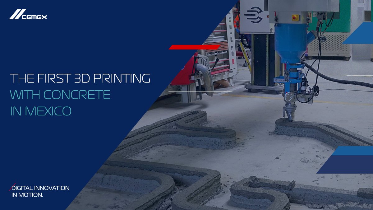 CEMEX's tweet photo. Will it ever be possible to 3D print an entire building? Thanks to COBOD’s 3D printing technology and a special concrete mix created by CEMEX, it already is!

Learn more here: https://t.co/rFV1bmF06G
#BuildingABetterFuture #DigitalInnovationInMotion https://t.co/m82epXhqNc