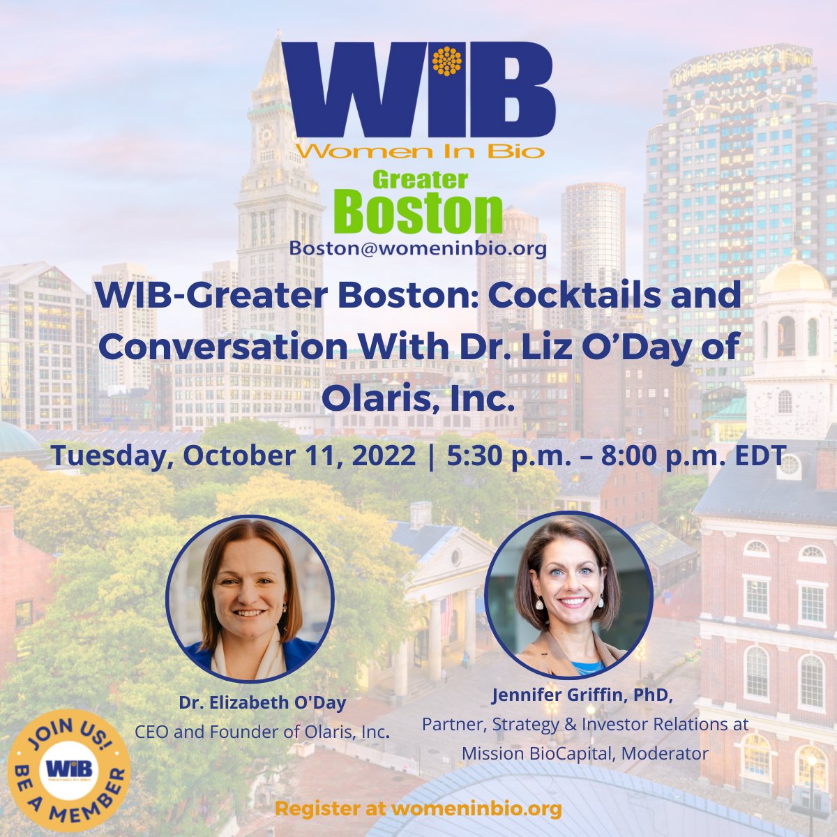 WomenInBio's tweet photo. Join us and Dr. Liz O’Day as she discusses her unique path to founder and CEO of Olaris. Learn about her new roles as both a mom and an angel investor and how she is even more committed to supporting entrepreneurship.

https://t.co/XJl5Nuu4H8

#WomenInBio #WIB-GreaterBoston https://t.co/ABkpxoNOIP