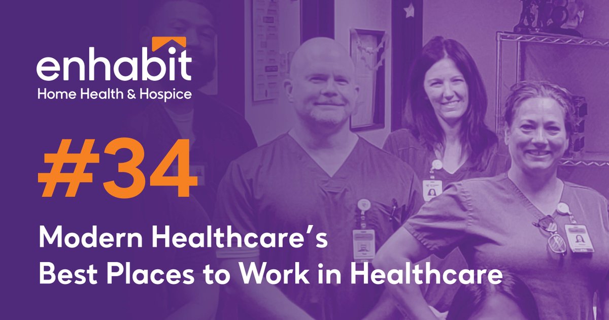 We’re excited to announce that Enhabit has been named as one of <a href="/modrnhealthcr/">Modern Healthcare</a> Best Places to Work in Healthcare! Enhabit earned the No. 34 spot on this year’s exclusive list. #BestPlacetoWork #MHbestplaces #Healthcare