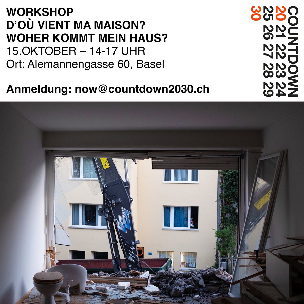 Im Rahmen von ‹die Architekturtage 2022› entdecken wir auf spielerische Weise das Vorleben der Materialien eines Abriss-Gebäudes. Welche Reise erlebten die Baumaterialien bevor sie verbaut wurden? Welche sekundären Ressourcen wurden bei der Produktion verwendet?

<a href="/S_AM_Basel/">S AM Swiss Architecture Museum</a>