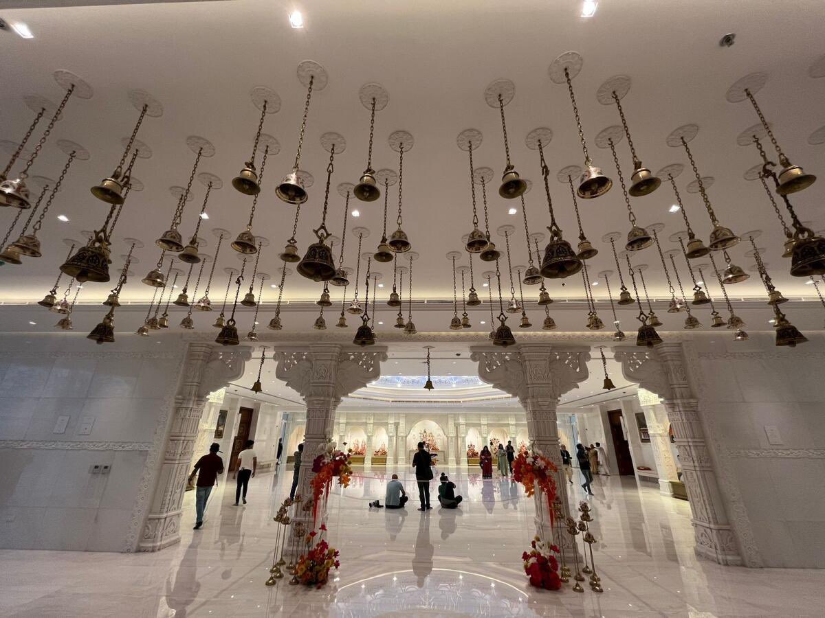 Sajwani's tweet photo. UAE’s Minister of Tolerance HH Sheikh Nahyan bin Mubarak Al Nahyan today inaugurated Dubai’s stunning and new Hindu Mandir (temple). https://t.co/Z6GtZVyBYJ