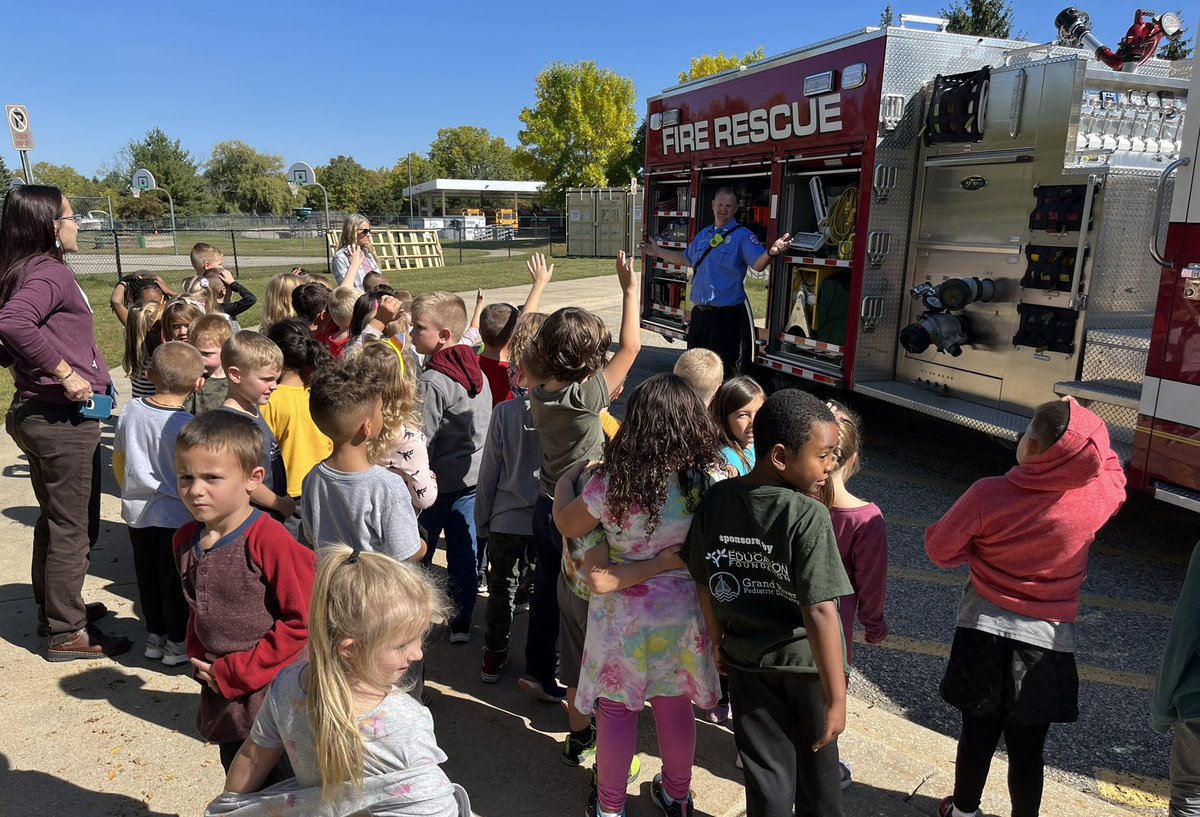 Thank you Georgetown Fire Department for coming to teach our Kindergarten and 4th grade classes!