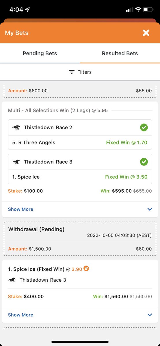 dlxmzy's tweet photo. #thistledown paying 💰 https://t.co/umCpY5iiD8