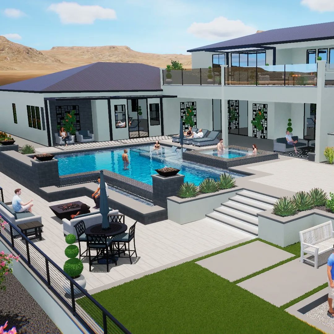 BellaTerraYards's tweet image. One of our latest! 

#landscapedesign #freeformpool #moderndesign