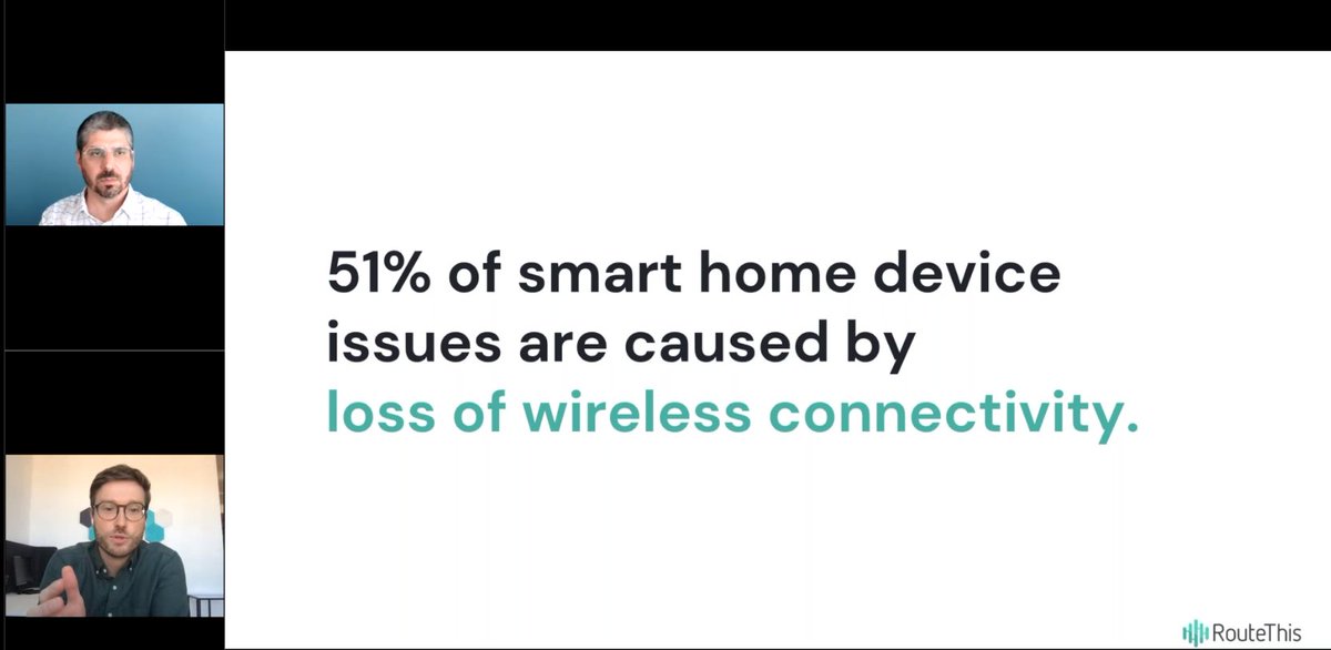 RoseyUlpinoSera's tweet photo. #Didyouknow that the #1 culprit behind #smarthome device issues is loss of #wireless #connectivity? Learning at @ParksAssociates &amp; #routethis' webinar. https://t.co/C2agc9Ho2d