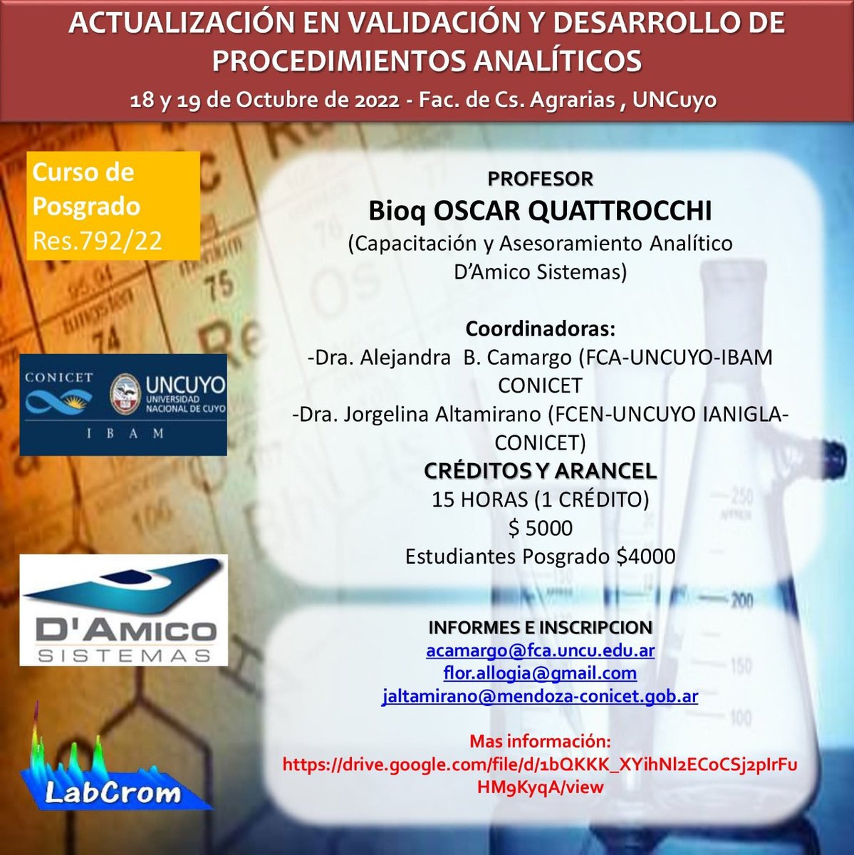 Alecromato's tweet photo. 👨‍🏫Curso de Posgrado💻Validación y Desarrollo 👨‍🔬🧪 https://t.co/GXAmZrbCvC