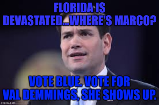 ShePersisted001's tweet photo. He's been NOTICEABLY absent from the Florida landscape... In fact...so has @SenRickScott @ScottforFlorida #RemoveMarco #RemoveRon #RemoveRickScott #VoteBlue #VoteValDemings https://t.co/Klwh54OuxK
