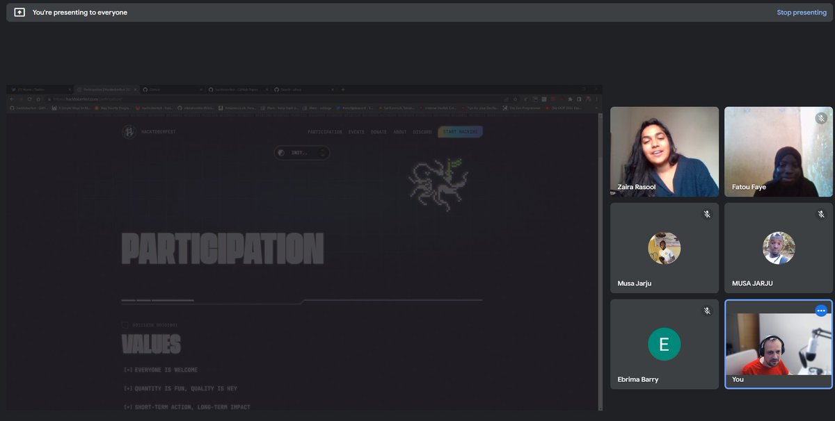 NikitaKoselev's tweet image. #coderoots friends, thank you so much for our meetup today.
You have just started your #opensource journey, but you are already creating accounts in #GitHub and #HackToberfest

Amazing. You are so much faster than I was when I started.

rfr.bz/t4o50fl