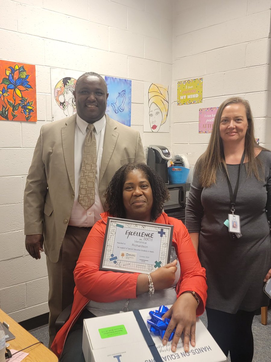 JoySouthwell's tweet photo. Congratulations to Ms Richardson from @eastwakehs for winning our High School Excellence in Math Teaching award for October! https://t.co/wW1ktzV1Se