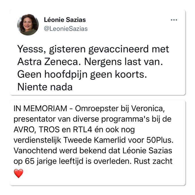 #vaccinatieschade https://t.co/gm0n9w4g7Y<a href="/tag/vaccinatieschade"class="tags">#vaccinatieschade</a>