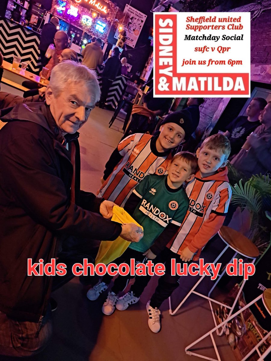 SUFC_SC's tweet photo. Kids lucky sweet dip at the Sidney &amp; Matilda home of Sheffield United Official Supporters Club.. xx https://t.co/4oVUt8Pfdw
