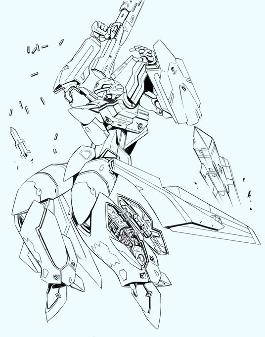 昔描いて放置してたYF19をやっと見つけた 