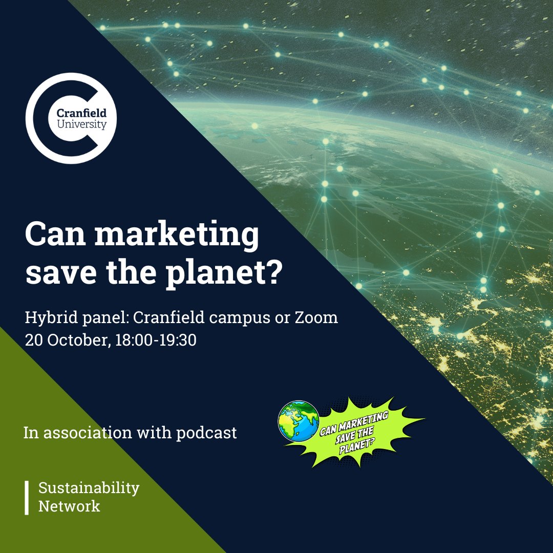 Join us at <a href="/CranfieldUni/">Cranfield University</a> as we partner with the Strategic Marketing and Sales group to delve into whether marketing can indeed save the planet- hubs.la/Q01nWwvP0