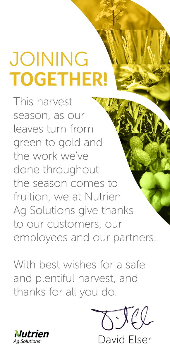 A message from David Elser. 

#LeadingTheField