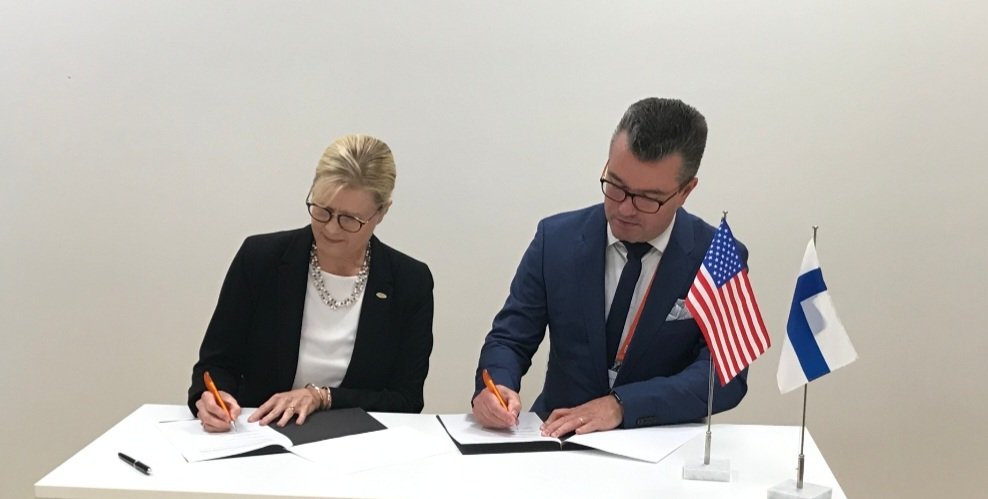 Excellent discussion on energy &amp; innovations at the VTT Center for Nuclear Safety. Thank you <a href="/VTTFinland/">VTT</a> for hosting the @FulbrightFIN Board for the signing of the renewal of our partnership. A special thank you to our Honorary Chair, Ambassador Douglas T. Hickey for joining us.