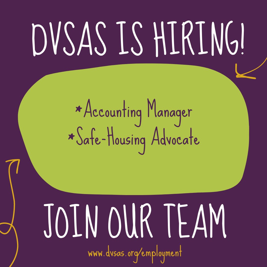 DVSAS's tweet image. Come work with us! Check out the full listing: dvsas.org/get-involved/e…