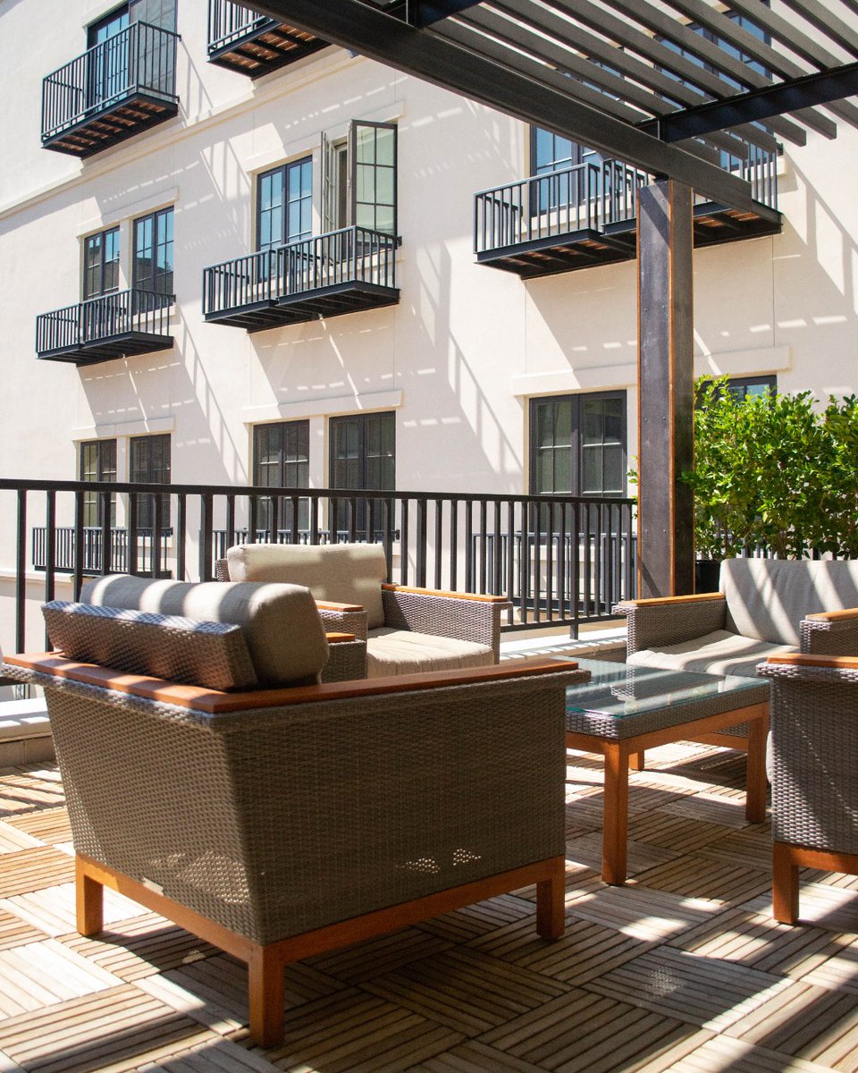 No plans, no worries! After a long day of exploring &amp; wine tasting sometimes you just need to kick back and relax. Check out our second-level patio for sunny views of the courtyard &amp; a cozy spot to sip on wine and read a good book. 🍷✨