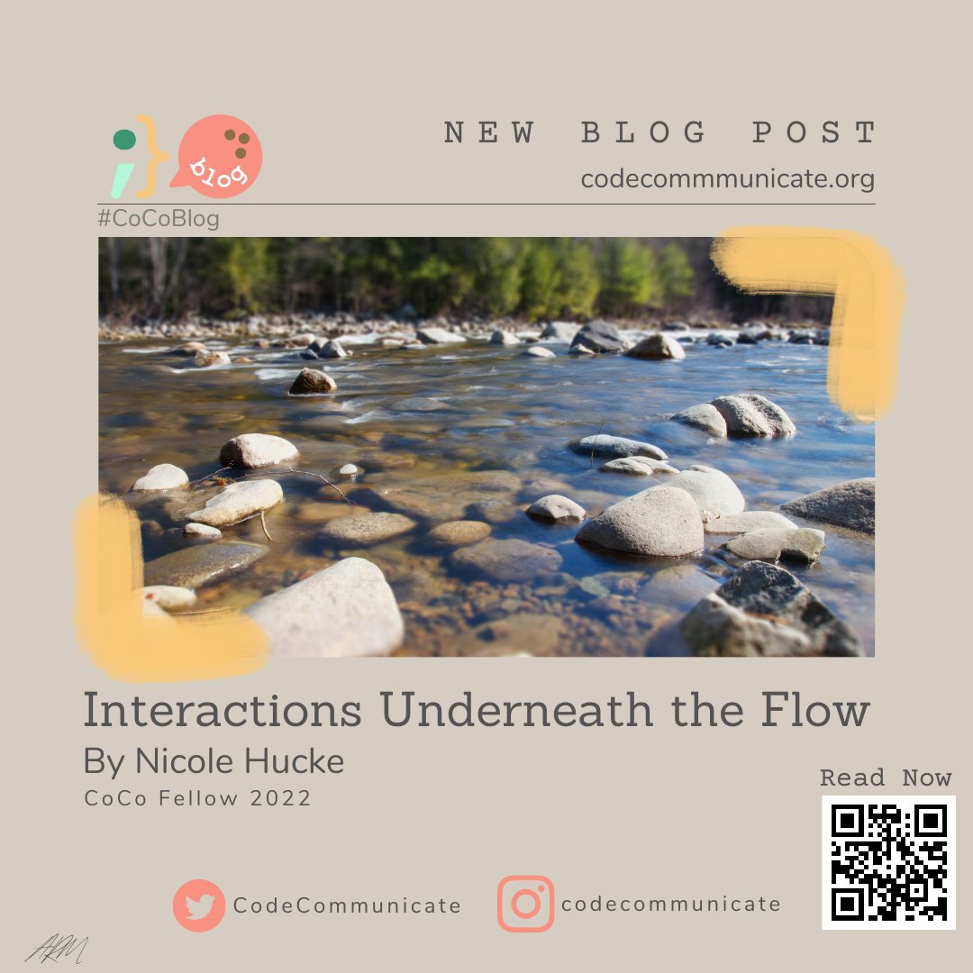 CodeCommunicate's tweet photo. #CoCoBlog. Let's welcome our second blog: Interaction Underneath the Flow. Written by @nicole_hucke, #CoCoFellow2022. 🌠 Take a break and learn about the hyporheic zone: https://t.co/T1RW4lLYtb 🫧🐟 #scicomm #englishversion
Edited: @Mokasaurus & @rojo_vive https://t.co/NzW6KATjJS