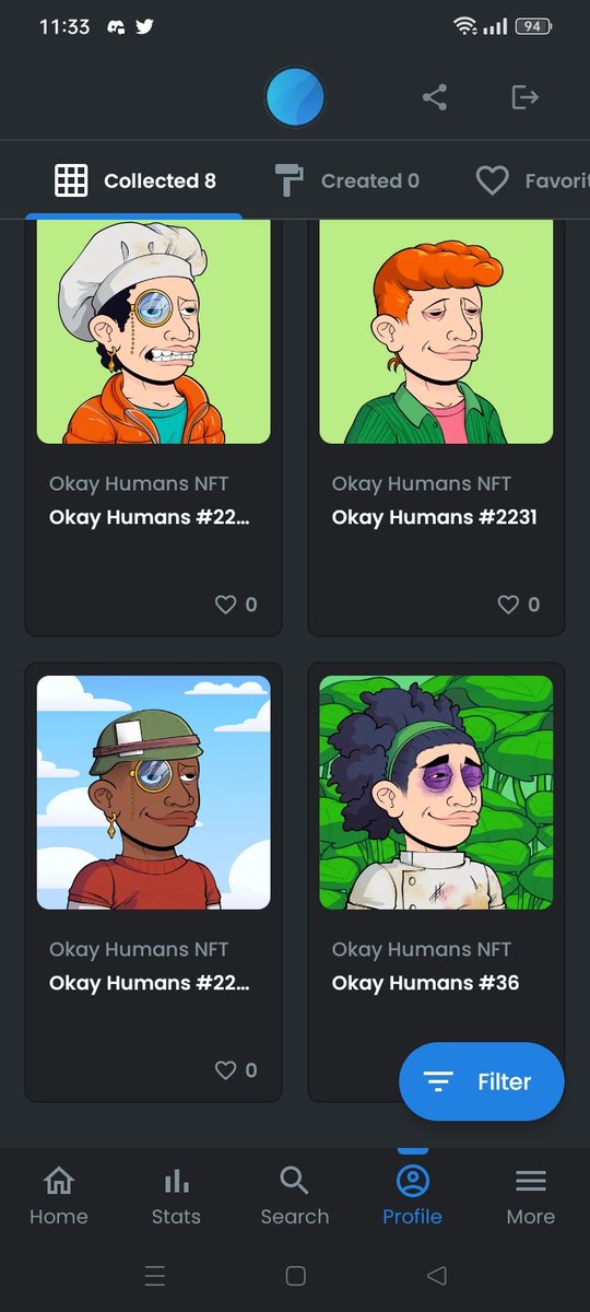Shaheer30419377's tweet photo. Got this masterpieces @OkayHumansNFT ๐.
They are literally dope โค๏ธ๐ฅถ
#OkayHumans #OkayHumansNFT https://t.co/K9Qs8l3K0x