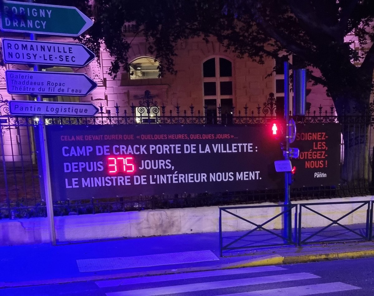 Voici 376 jours que le camps des Crakeurs vit a la Villette. Le maire de Pantin a affiché le nombre de jours de ce long combat pour la ville de Pantin et limitrophes. A quand la fin des #agressionvillette <a href="/Cyrilhanouna/">Cyril Hanouna</a>