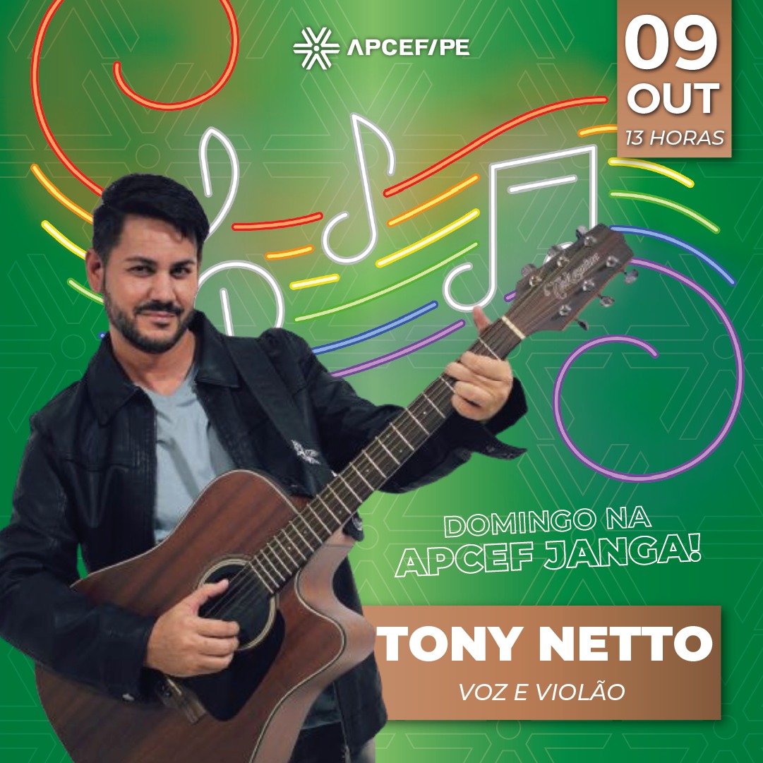 apcef_pe's tweet photo. 🎶Domingo é dia de música ao vivo!

🧆🍹Aproveite a gastronomia, área de lazer, boas companhias e curta o show ao vivo do Tony Netto. 

⏰🗓É na APCEF/JANGA, às 13h, em 9 de outubro. 

#apcefjanga #apcefpe #caixa #associados https://t.co/RU2Cx0TFuk