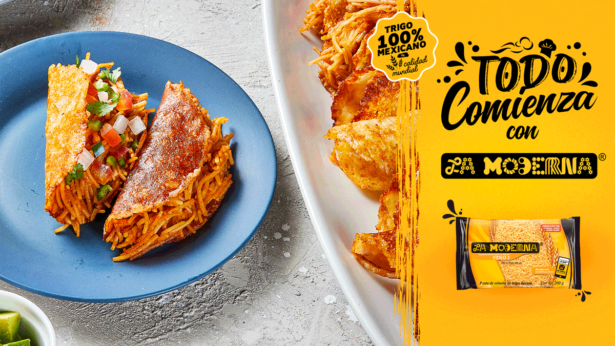 LaModernaMx's tweet photo. Tacos + Fideo Seco = 🤤 Renuévate y crea nuevas recetas, compártenos tus ideas. #TodoComienzaConLaModerna

#Tacos #FideoSeco #TacosdeFideo #Pasta #ComidaMexicana https://t.co/6PkY8nzH4I