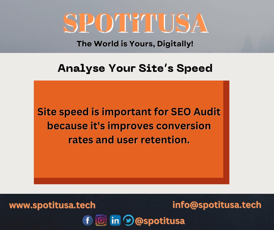 SPOTITUSA's tweet photo. SEO audit is important in identifying your website's strengths, weaknesses, and potential for long-term success.

Get started about #SEO Audit:
https://t.co/SRcmWJFm1S 

Follow us on other platforms:    
https://t.co/Ro1YizgTfi…    
https://t.co/V9hmrdTv14 https://t.co/a9LX77KmU5
