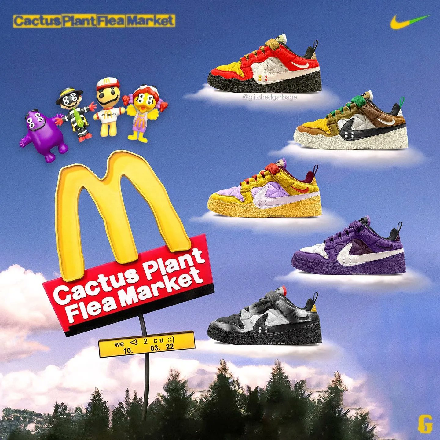 マクドナルド　CPFM　McDonald's パーカー　ダンク　dunk SB