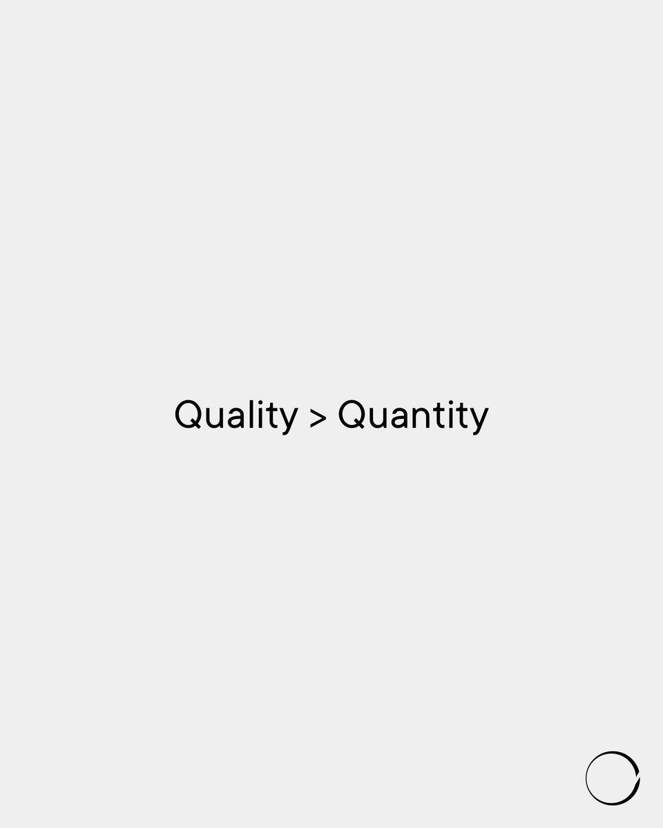 Choose quality over quantity. minimalism.com