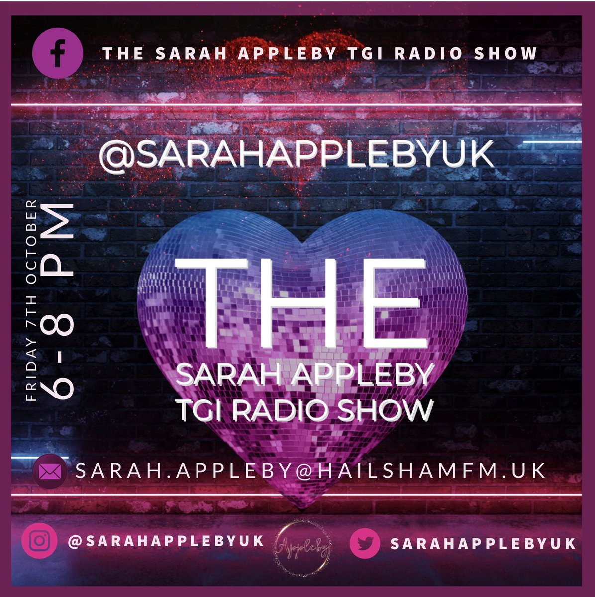 This Friday I will be returning 2 <a href="/hailshamfm/">Hailsham FM</a> with a last TGI show for a while due to my health not being on top form having been diagnosed with #crohnsdisease which I am learning 2 live with so would 💗yr company from 6pm - my last VIP Guests on the show will b <a href="/wethreemusic/">WE THREE</a>