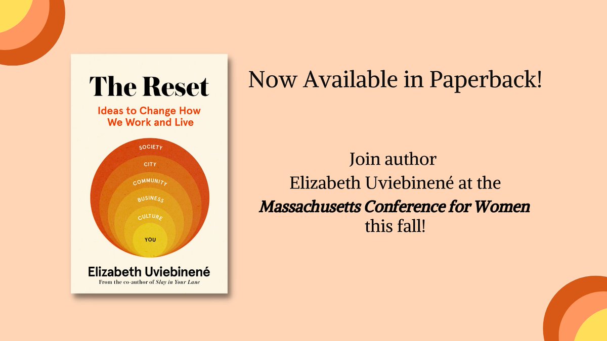 Happy Paperback Pub Day to @lizuvie's THE RESET! Join Elizabeth at the MA Conference for Women this fall. Register here: maconferenceforwomen.org/speakers/eliza…