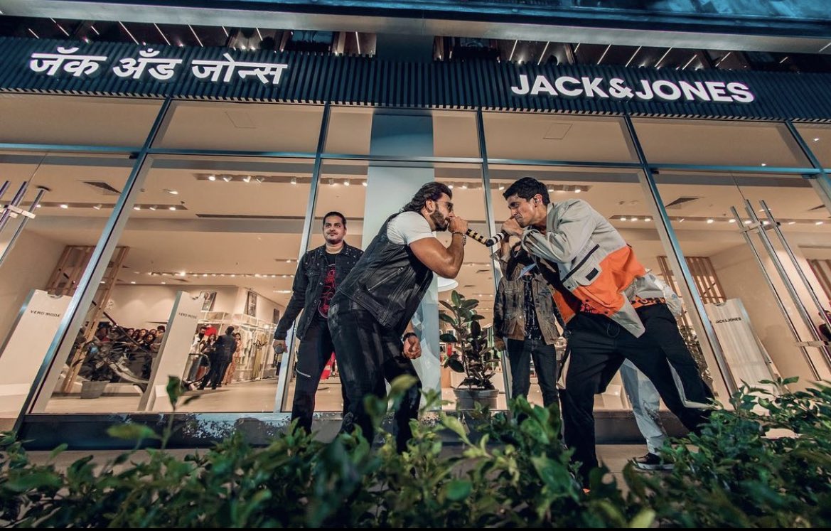 PICs #6 Ranveer Singh with Rapper SlowCheeta at the launch party of Jack & Jones. 😍