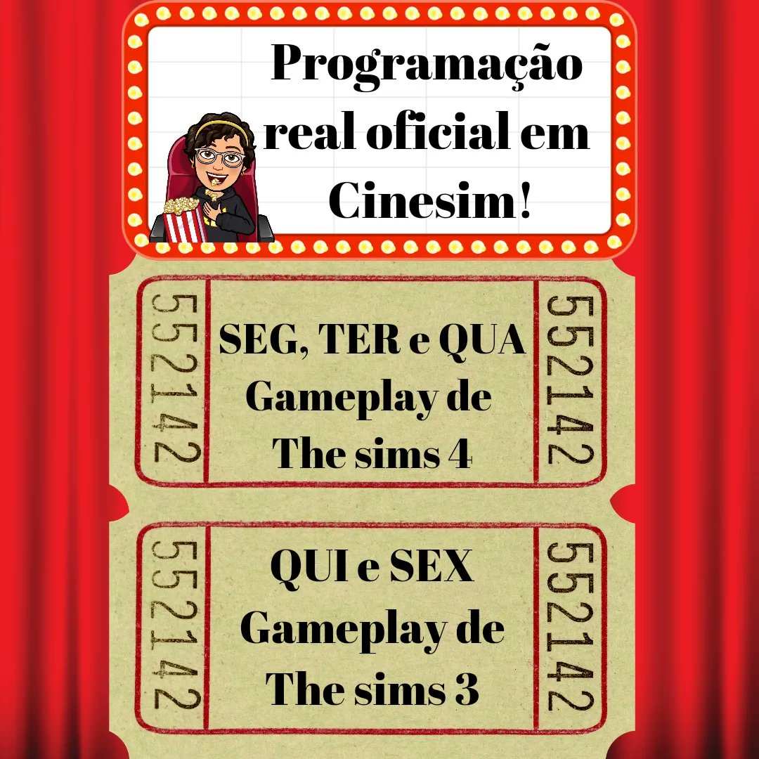 cinesim_'s tweet photo. Oi gente linda! Essa será a nova programação no meu canal. Só lembrando que nem todo sábado terá live, mas eu aviso quando tiver, e nem todo domingo terá cenário.  Estamos chegando aos 300 inscritos e quando chegar farei um sorteio de um kit.
https://t.co/30mdZSTeVQ https://t.co/P0yoGlQBev