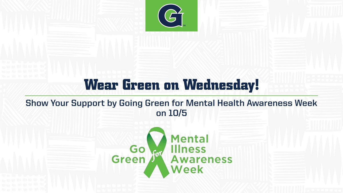 Remember to wear green on Wednesday to show your support for College Athletics Mental Health Awareness Week! #mentalhealthmatters