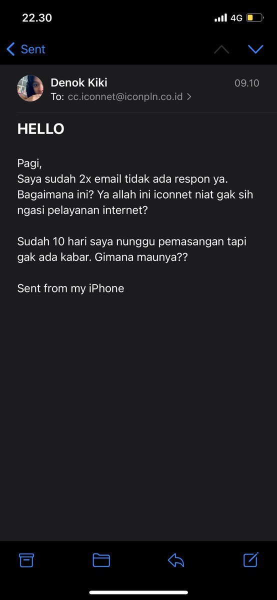 DenzieColunga's tweet photo. Tolong dibantu pak @erickthohir @KemenBUMN @pln_123 @Iconnet_id 

Saya kirim email gak direspon , minta refund 60hr. Bahkan saya baca di ig ada yg lbh dr 2 bulan blm refund. Bagaimana ini pak? Penipuan donk pak? https://t.co/sBf4dEzKaj