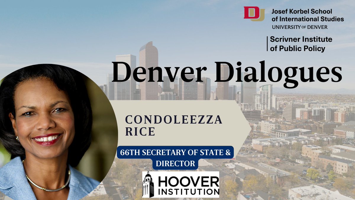 josefkorbel's tweet photo. .@CondoleezzaRice of @HooverInst
🔹Faculty members' responsibility is to teach students how to think not what to think. There is a chill in some classrooms today where students will say what they need to say to get by.
#DenverDialogues #civildiscourse #democracy https://t.co/ELEasVbu23