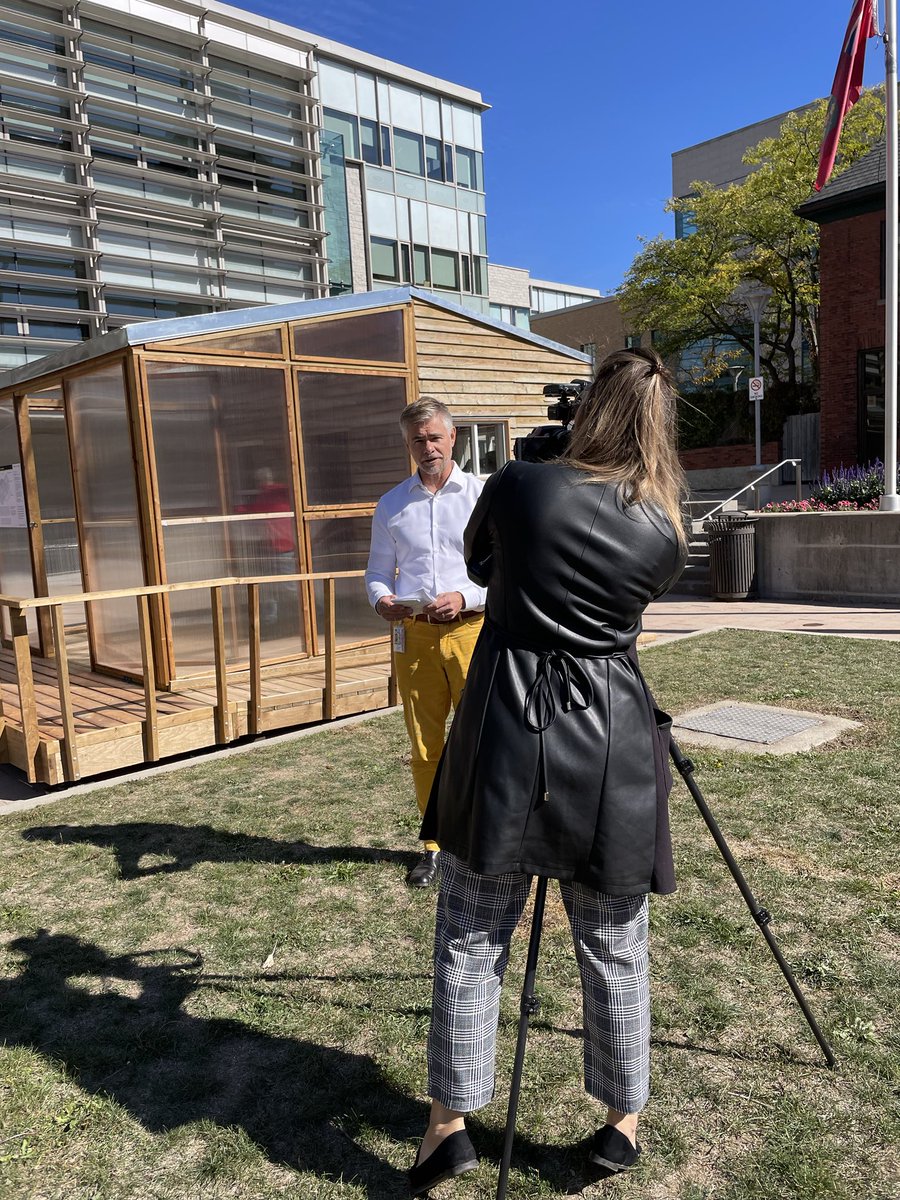 Interviewing with ⁦⁦<a href="/CTVStephanieV/">Stephanie Villella</a>⁩ discussing ⁦⁦<a href="/cityofcambridge/">Shitty of Cambridge</a>⁩ #tinyhome.  Watch this evenings local ⁦<a href="/CTVNews/">CTV News</a>⁩ for details.