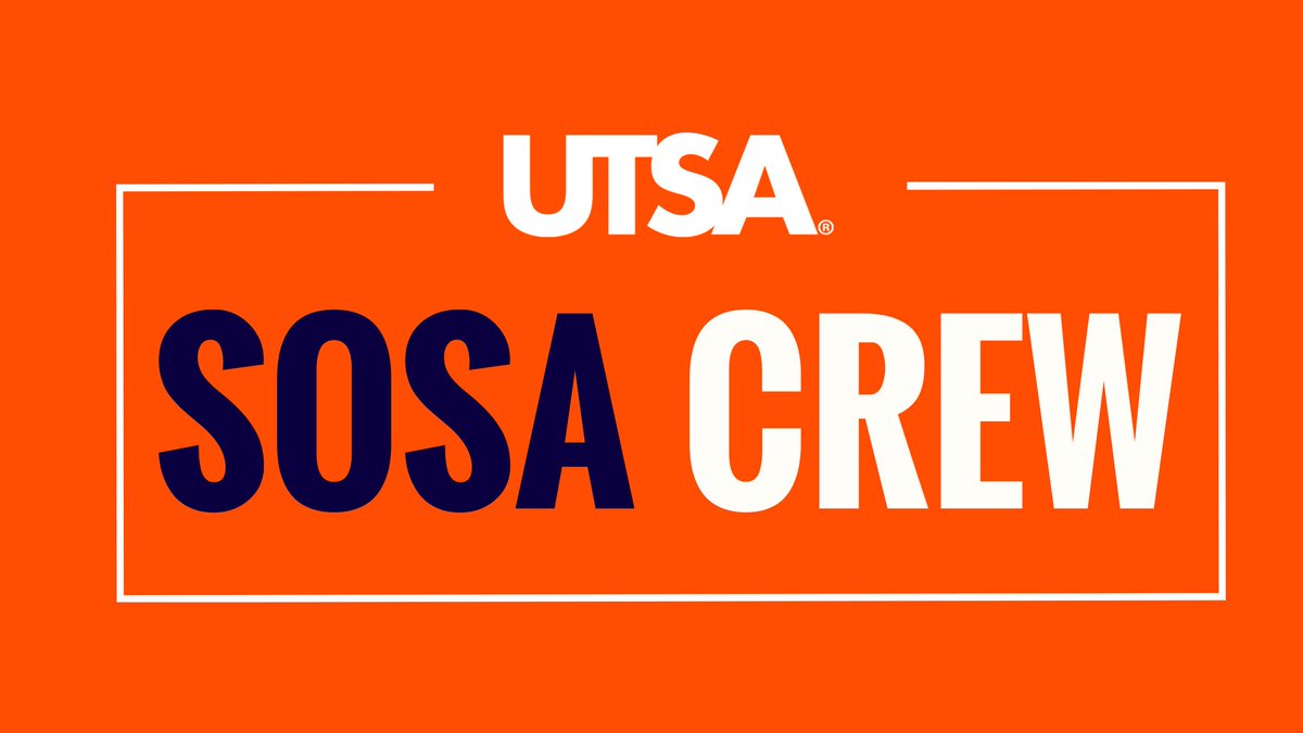 UTSASOSA's tweet photo. Who is ready for SOSA Crew?!
High school students, sign up now!:
https://t.co/HFvLRus67J https://t.co/nHbss3K6XX