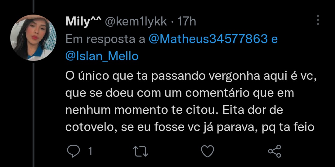 Matheus34577863's tweet photo. @kem1lykk @Islan_Mello Osh,se ela é aberta,pq vc falou isso então? KKKKKKK para que tá feio mily https://t.co/K0DOHqPxIx
