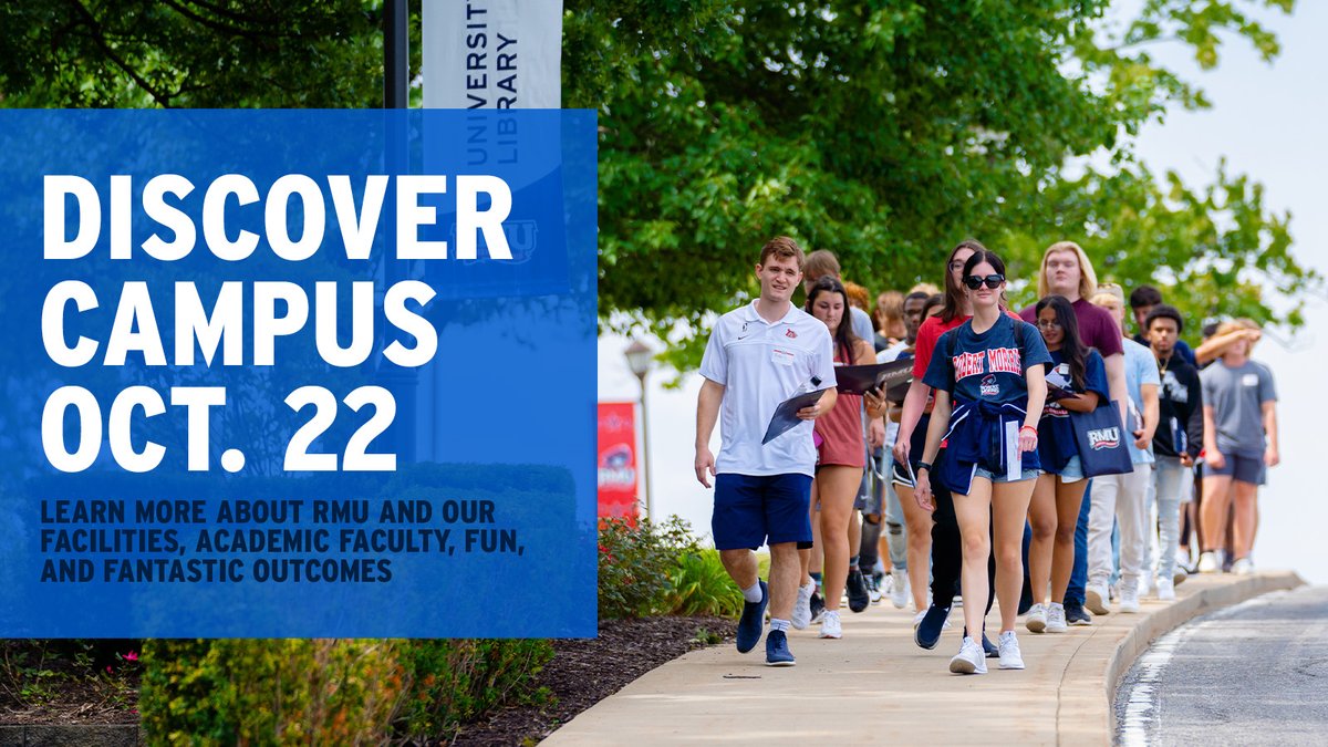 RMU's tweet photo. Explore all RMU has to offer at our first Fall Discovery Day on Saturday, October 22! 

Register ➡️ https://t.co/AkxdX7kCpy https://t.co/Mnf6LAG4OU